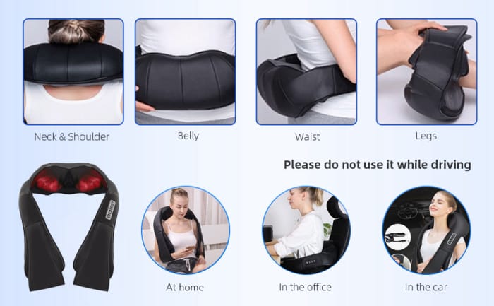 AERLANG Shiatsu Back and Neck Massager, Electric Massage Pillow Fathers Day Gift Ideas from Daughter Son