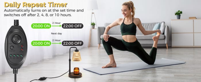 Candle Warmer Lamp with Timer Dimmable