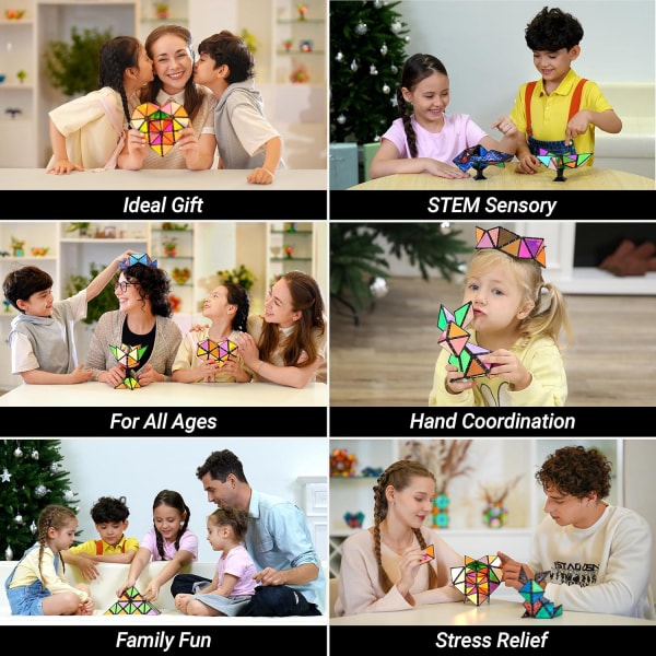 Magnet Pyramid Stone - 1 Cube Transforms into 1 Billion Shapes