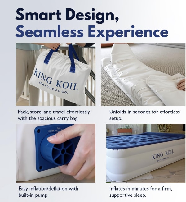 Twin Size Premium Double High Inflatable Blow Up Mattress