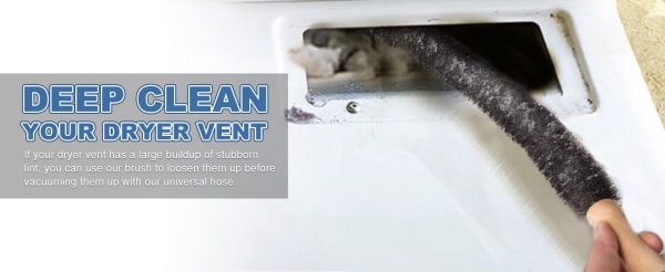 2 Pieces Dryer Vent Cleaner Kit Compatible with Most Vacuum Cleaner